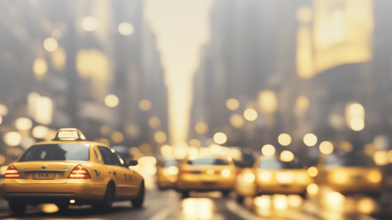 Podkladový obrázok taxíkov v ktoromkoľvek meste dostupný na objednanie mobilnou taxi aplikáciou Taxximo